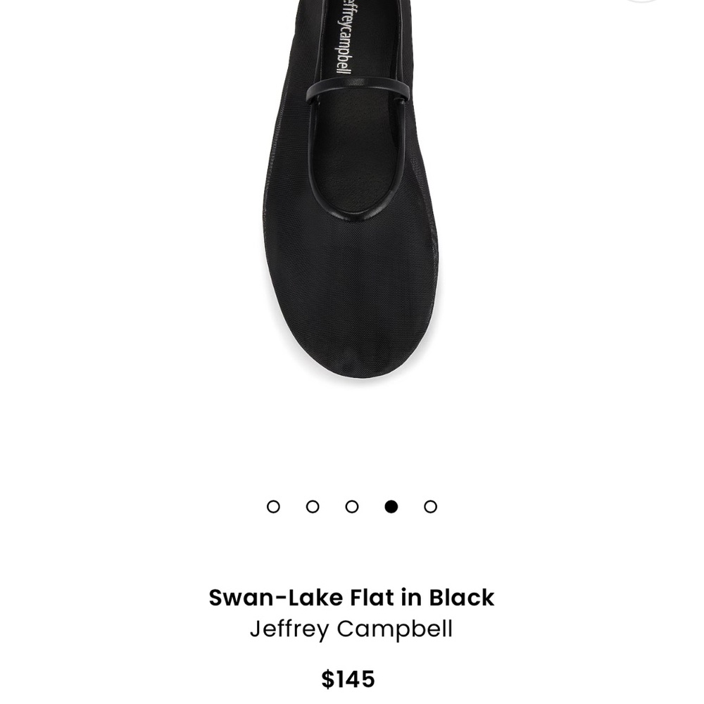 Jeffrey Campbell black mesh ballet flat size 8 NEW - Picture 3 of 3